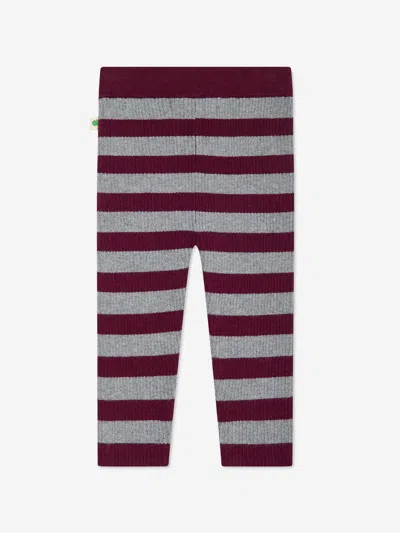 The Bonnie Mob Girls Perry Ribbed Knit Leggings In Grey