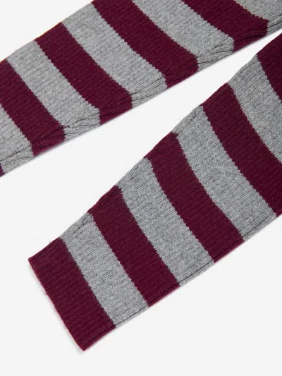 The Bonnie Mob Girls Perry Ribbed Knit Leggings In Grey