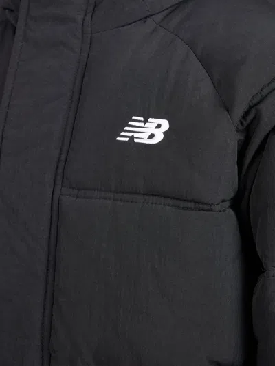 New Balance Boys Raglan Puffer Jacket In Black