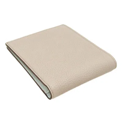 Pre-owned Fendi Ff Beige Leather Wallet  ()
