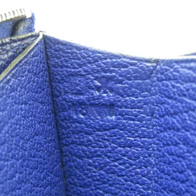 Pre-owned Hermes Hermès Remix Duo Blue Leather Wallet  ()