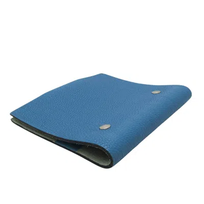 Pre-owned Hermes Hermès Ulysse Blue Leather Wallet  ()