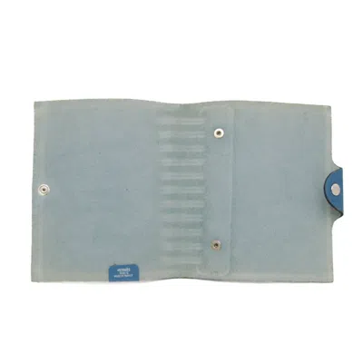 Pre-owned Hermes Hermès Ulysse Blue Leather Wallet  ()