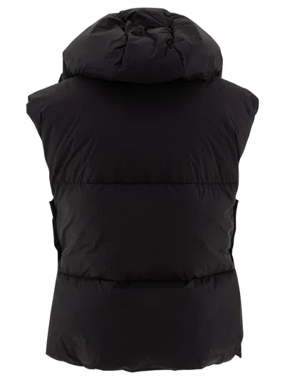 Alaïa Oversize Asymmetric Down Vest Jackets Black