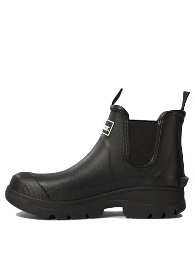 Barbour Halton Womens Chelsea Wellies In Black