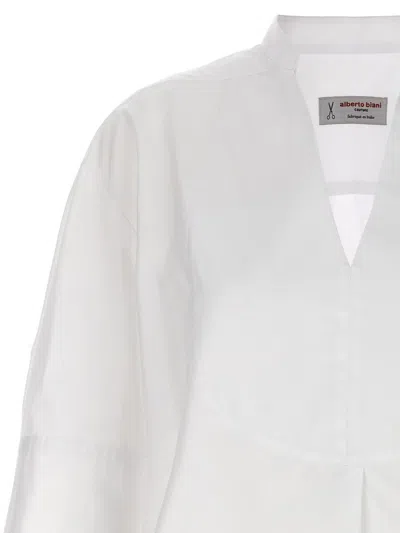 Alberto Biani White Tuxedo Shirt In White