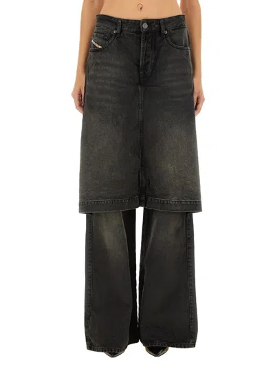 Shop Diesel D-syren-s Pants In Black