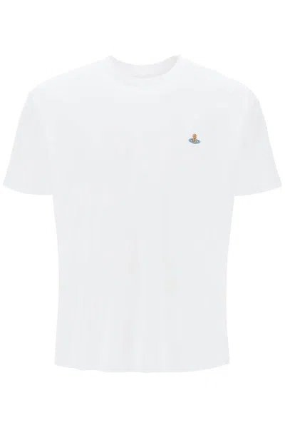 Shop Vivienne Westwood Classic T-shirt With Orb Logo In White