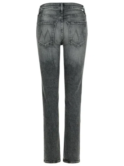 Mother The High Waisted Rascal Slice Undone Hem Friday The 13th Jeans In Grey
