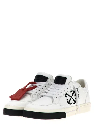 Off-white White New Low Vulcanized Leather Sneakers In Multicolor