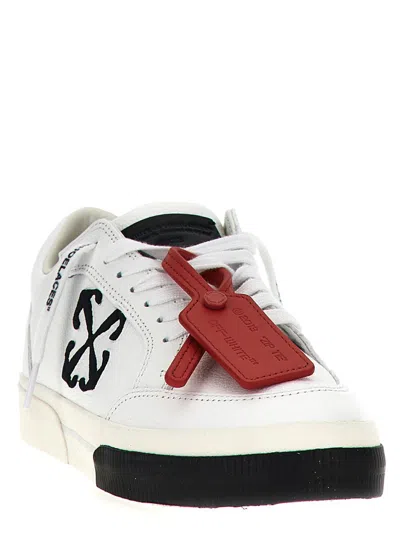Off-white White New Low Vulcanized Leather Sneakers In Multicolor