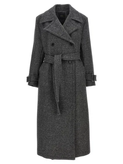 Shop Pinko 'calice' Coat In Gray