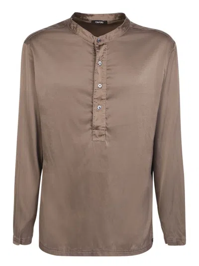 Shop Tom Ford Shirts In Beige