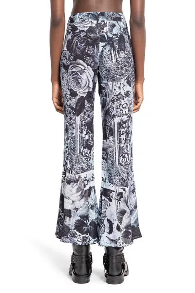 Acne Studios Printed High-rise Flared Pants In Grey