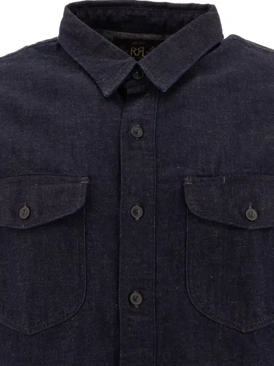 Shop Rrl By Ralph Lauren Western Shirt In Japanese Denim