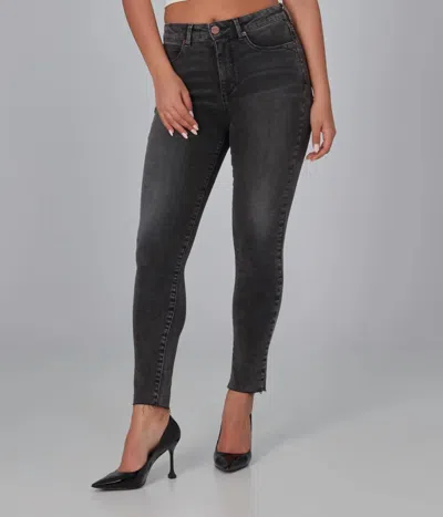 Lola Jeans Alexa High Rise Skinny Jeans In Smokey Grey In Grey