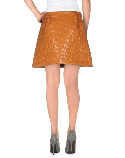 Shop Miu Miu Mini Skirt In Brown