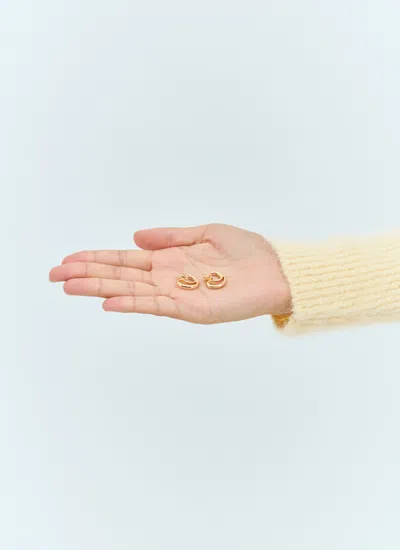 Bottega Veneta Women Loop Earrings In Gold
