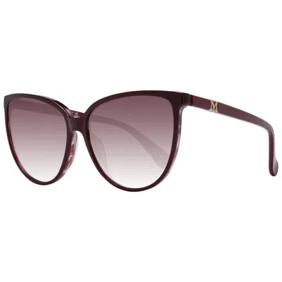 Max Mara Burgundy Women Sunglasses In Red