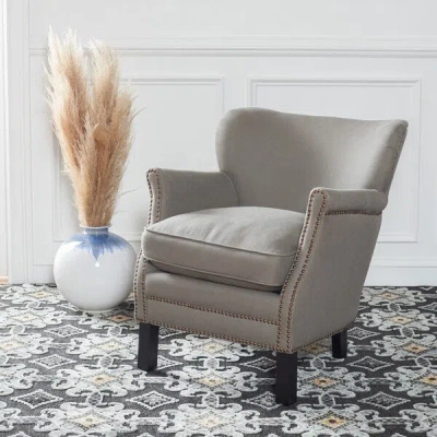 Safavieh Jenny Arm Chair W/ Bass Nail Heads