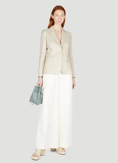 Max Mara Women Alpaca Single Breasted Blazer In Cream