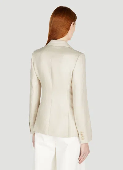 Max Mara Women Alpaca Single Breasted Blazer In Cream