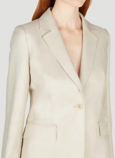 Max Mara Women Alpaca Single Breasted Blazer In Cream