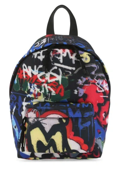 VETEMENTS VETEMENTS UNISEX PRINTED NYLON MINI GRAFITI BACKPACK 