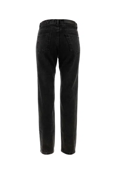 Palm Angels Black Denim Jeans In Black