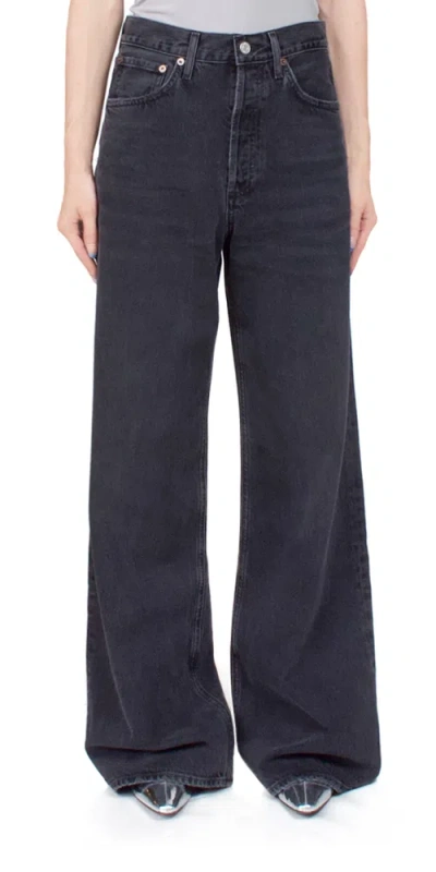 Agolde Dame High Rise Wide Leg Jeans No Cuff