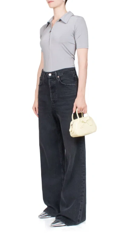Agolde Dame High Rise Wide Leg Jeans No Cuff