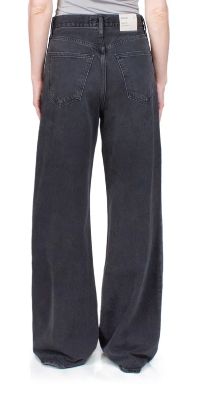 Agolde Dame High Rise Wide Leg Jeans No Cuff
