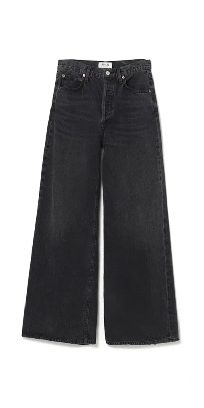 Agolde Dame High Rise Wide Leg Jeans No Cuff
