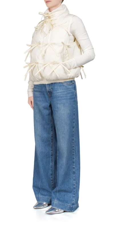 Sandy Liang Patro Vest In Ivory In White