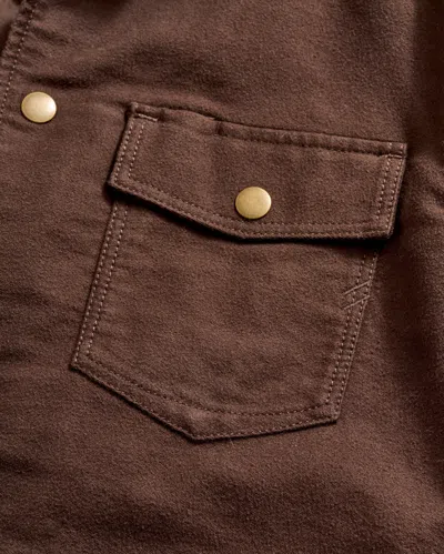 Billy Reid Moleskin Mo Shirt Jacket In Java