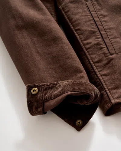 Billy Reid Moleskin Mo Shirt Jacket In Java