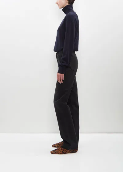 Totême Classic Cut Denim Full Length In Faded Black