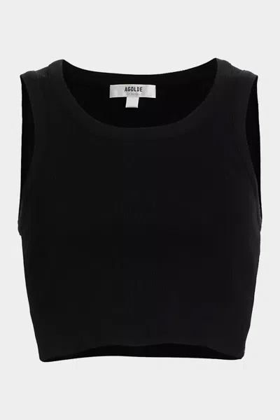Agolde Cropped Poppy Tank In Black