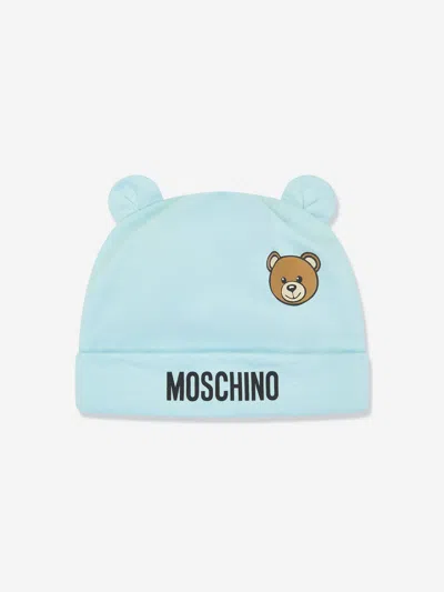 Moschino Baby Boys Bear Logo Babygrow Gift Set In Blue