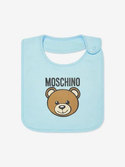 Moschino Baby Boys Bear Logo Babygrow Gift Set In Blue