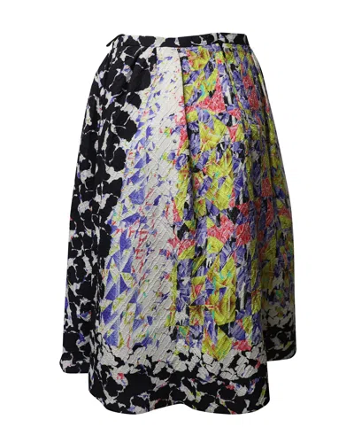 Peter Pilotto Textured Abstract A-line Skirt In Multicolor Silk In Multi