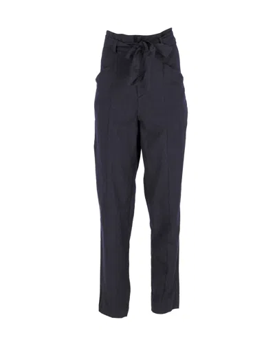 Isabel Marant Étoile Isabel Marant Etoile Tie-waist Trousers In Navy Blue Wool In Blue