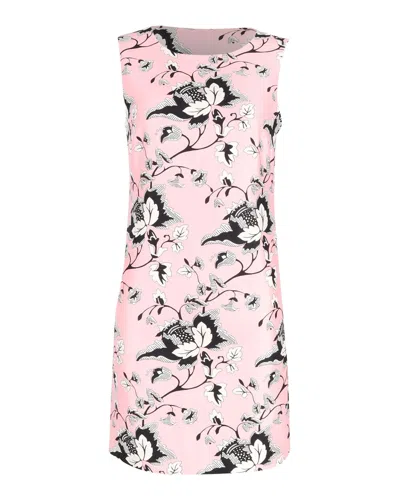 Diane Von Furstenberg Sofia Printed Sleeveless Mini Dress In Pink Silk In Pink
