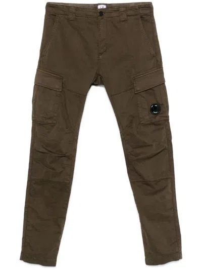 Shop C.p. Company Trousers In Ivy Green