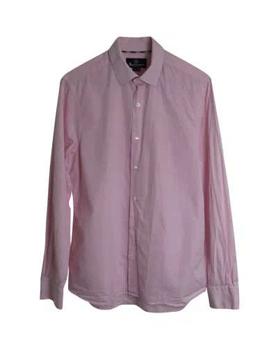 Aquascutum Classic Dress Shirt In Pink Cotton In Pink