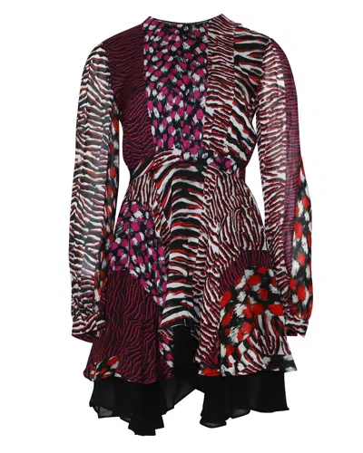 Just Cavalli Sheath Dress In Multicolor Viscose In Multi
