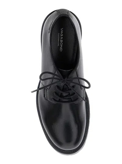 Shop Vagabond Black 'kenova' Lace-up Derby Shoe In Leather Woman