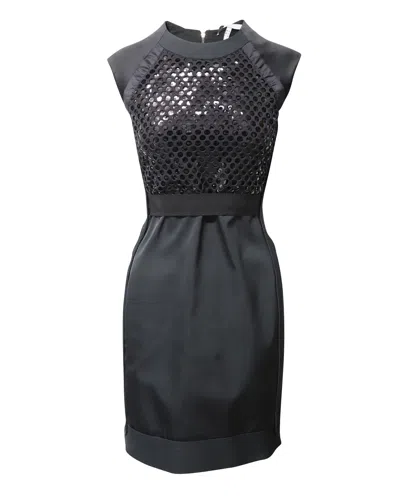 Victoria Beckham Sequin Lined Dress In Black Polyester In Black