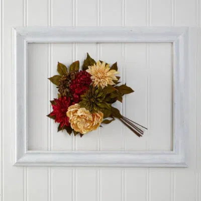 Homplanti 16" Peony Hydrangea And Dahlia Flower Bouquet (set Of 2)