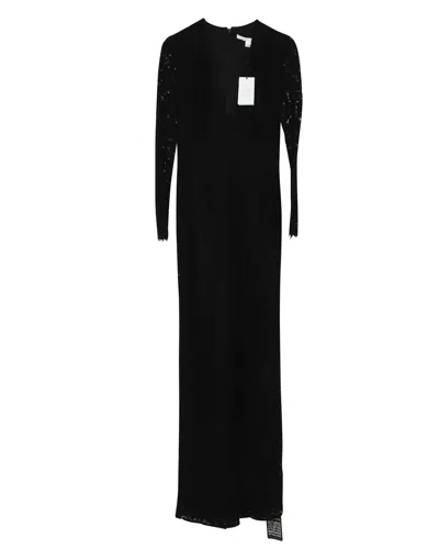 Diane Von Furstenberg Kyara Tux Lace Jumpsuit In Black Cotton In Black